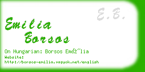 emilia borsos business card